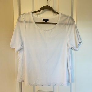 Topshop scalloped shirt
